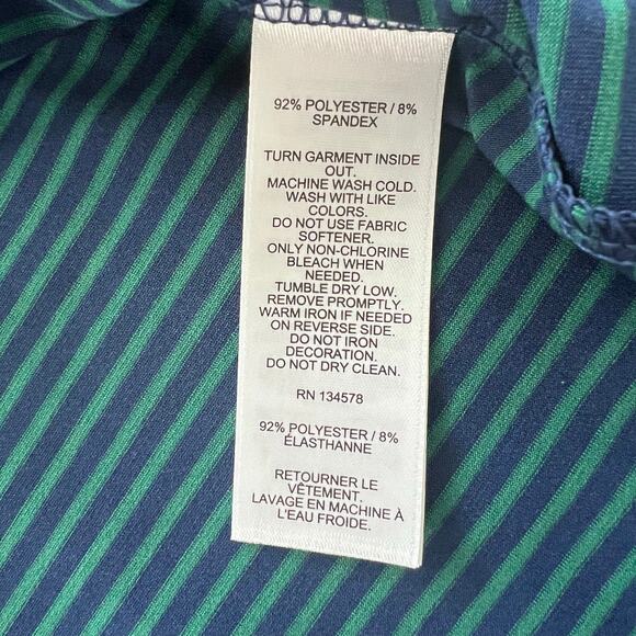 Vineyard Vines Mens On the Go Sankaty Polo Stripes Medium Preppy Casual Stretch - Picture 7 of 7